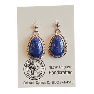 NWT - Handcrafted Blue Lapis Earrings From Garden Of The Gods Colorado